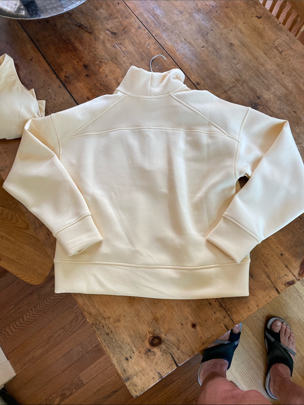 CALIA Light Yellow Ribbed Tank and Scuba Zip-Front Track Jacket Set - Picture 6 of 6
